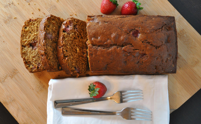 Brown butter strawberry-vanilla bread