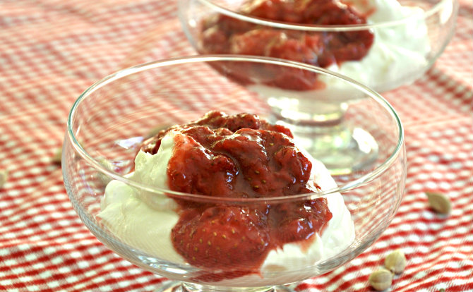 Strawberry Cardamom Compote with Lime