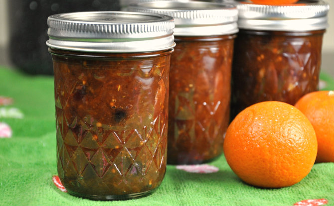 Lemon Clementine Chutney with Cranberries