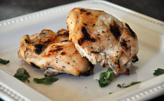 Grilled buttermilk chicken with Old Bay seasoning