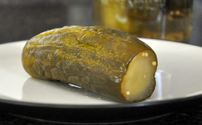 Garlic mustard dill pickles